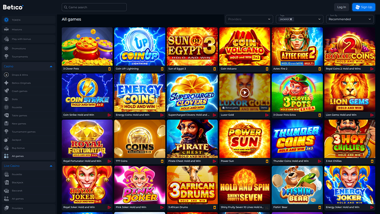 Jackpot sur ordinateur de Betico Casino