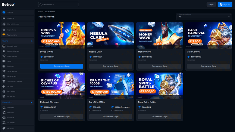 Tournois sur ordinateur de Betico Casino