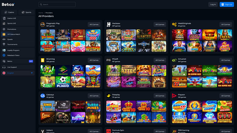 Betico Casino Desktop Game Developers