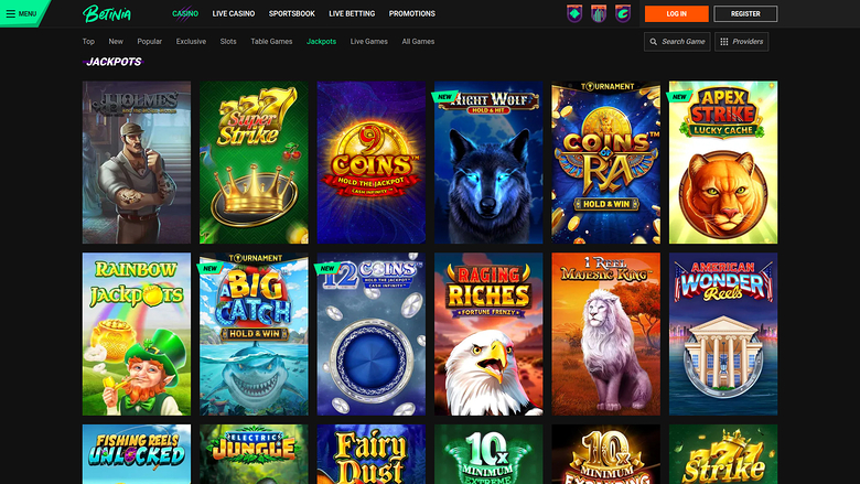 Jackpot sur ordinateur de Betinia Casino
