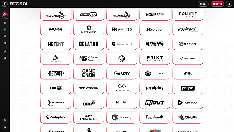 Desarrolladores de juegos de escritorio de Betista Casino