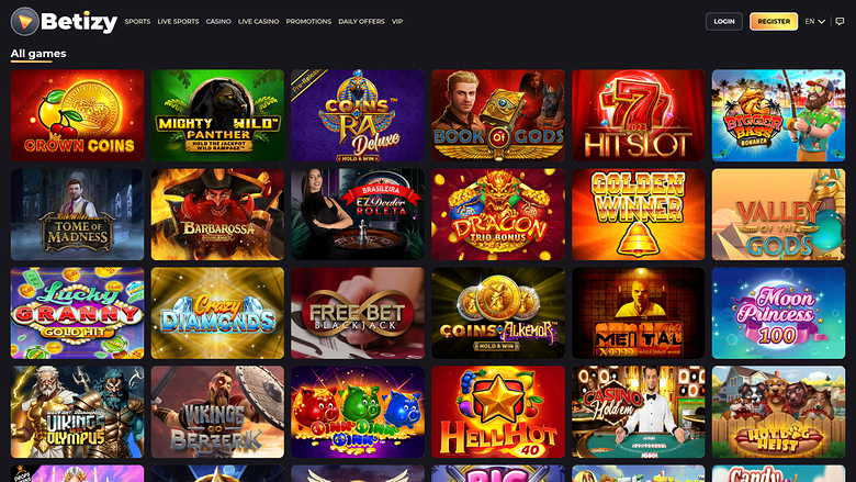 Betizy Casino Desktop Games