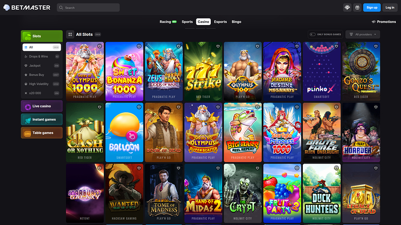 Jeux sur ordinateur de BetMaster Casino