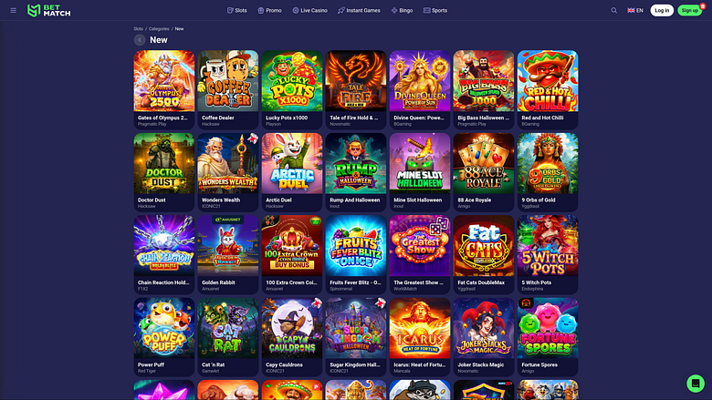 Jeux de casino BetMatch pour ordinateur