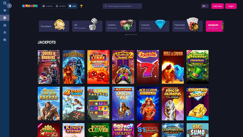 Betmorph Desktop Jackpot