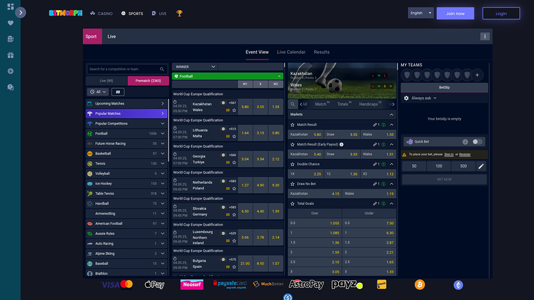 Betmorph Desktop-Sportwetten