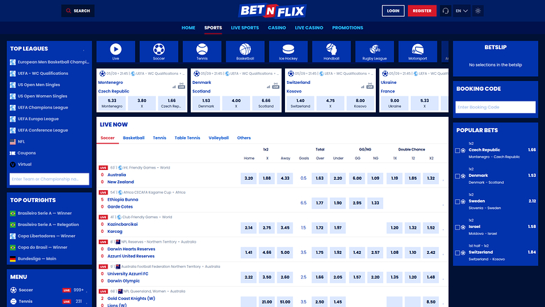 Sports de bureau de BetNFlix