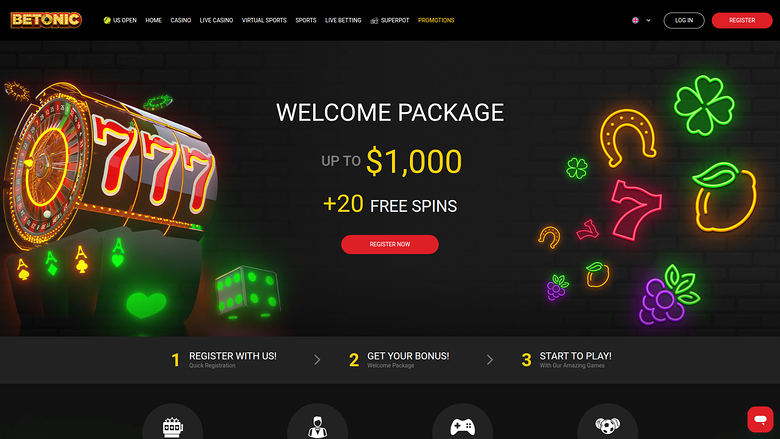 Homepage desktop di Betonic