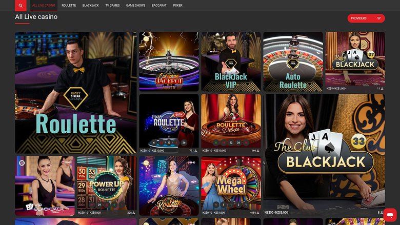 Live dealer desktop di Betonic