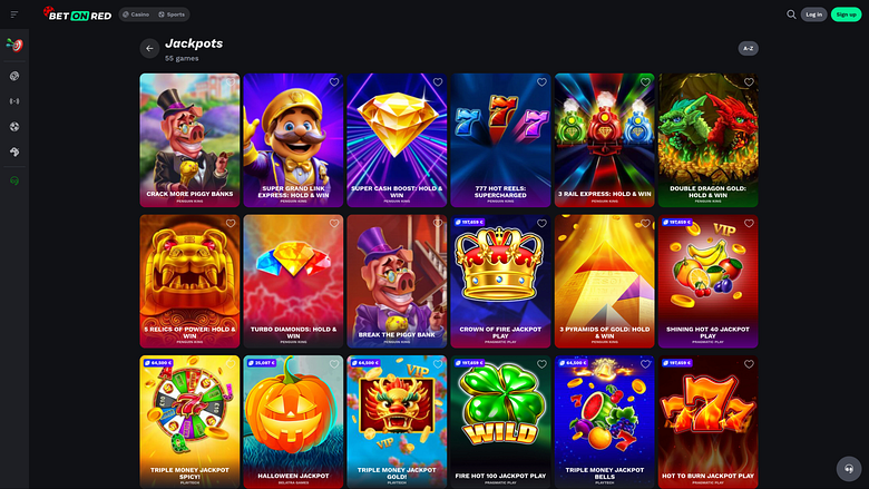 BetOnRed Casino Desktop-Jackpot