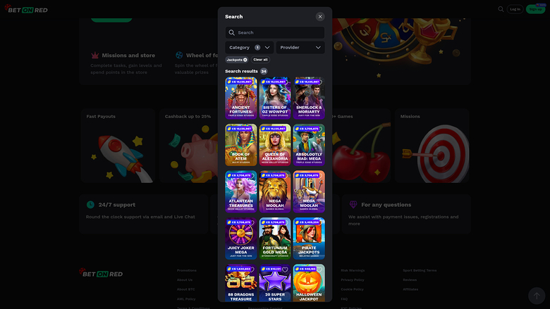 Bote de escritorio de BetOnRed Casino