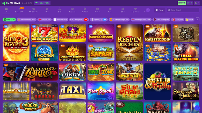 Juegos de escritorio de BetPlays Casino