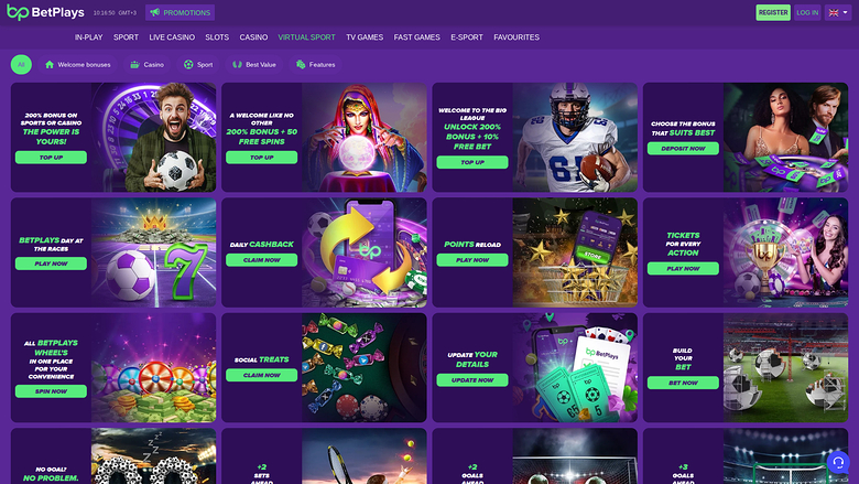 Promociones de escritorio de BetPlays Casino