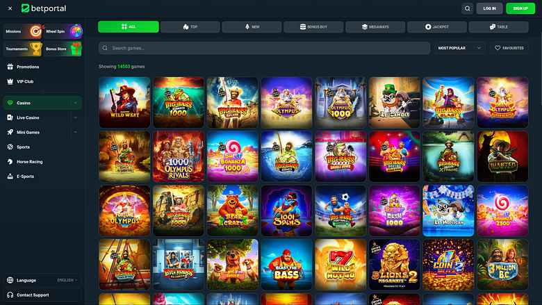 Betportal Casino Desktop-Spiele