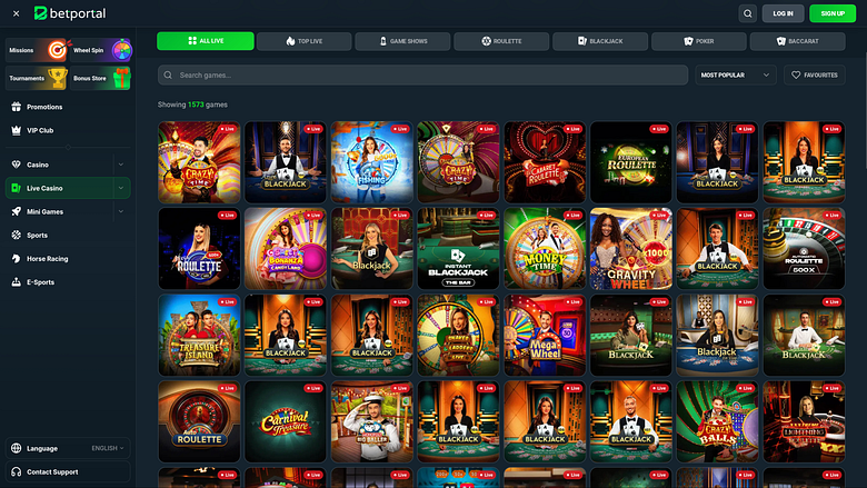 Betportal Casino Desktop Live-Dealer