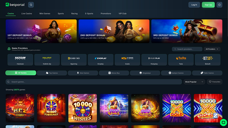 Giochi per desktop del casinò Betportal