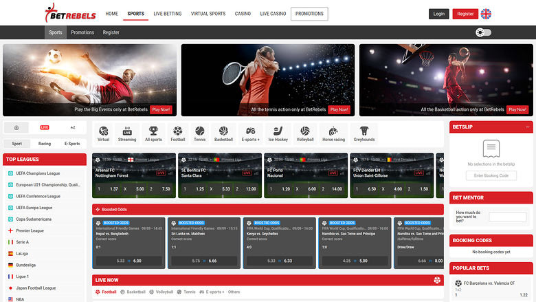 Sports de bureau de BetRebels Casino