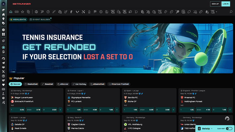 Sports sur ordinateur de BetRunner Casino