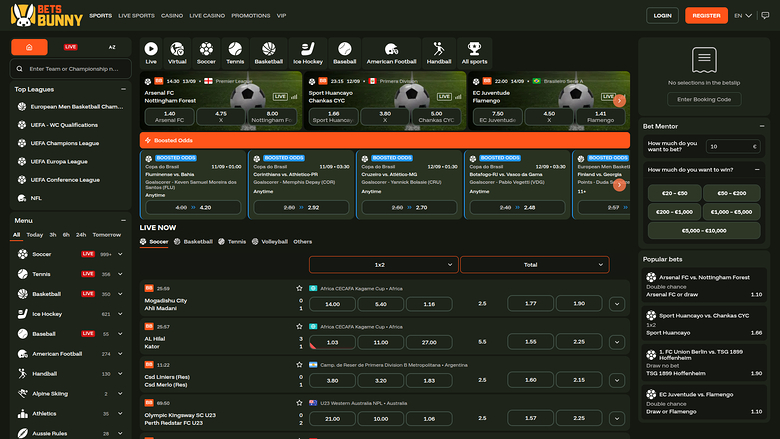 Sports sur ordinateur de Bets Bunny Casino