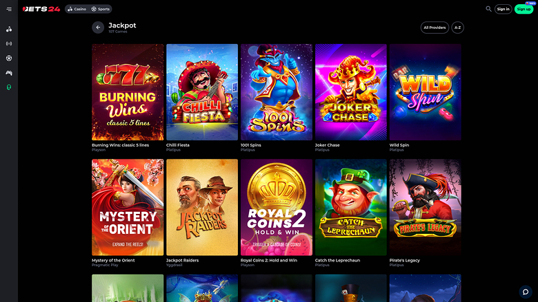 Jackpot de bureau de Bets24 Casino