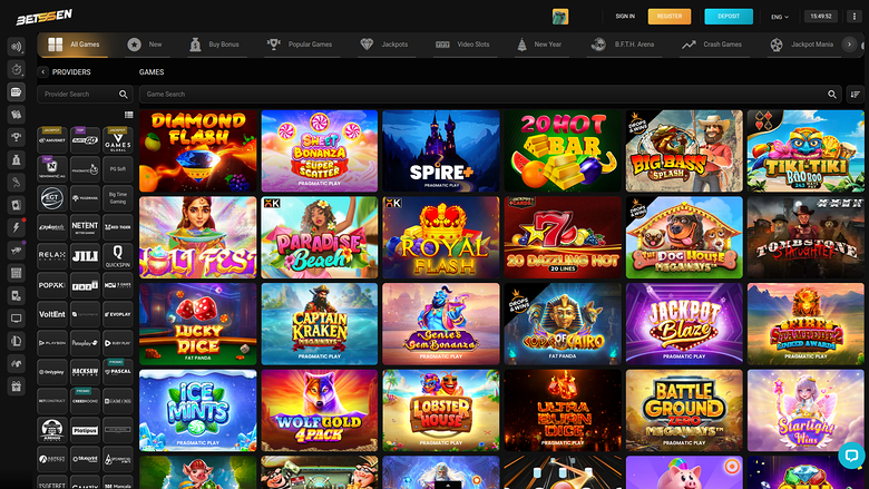 Juegos de escritorio de Betssen Casino