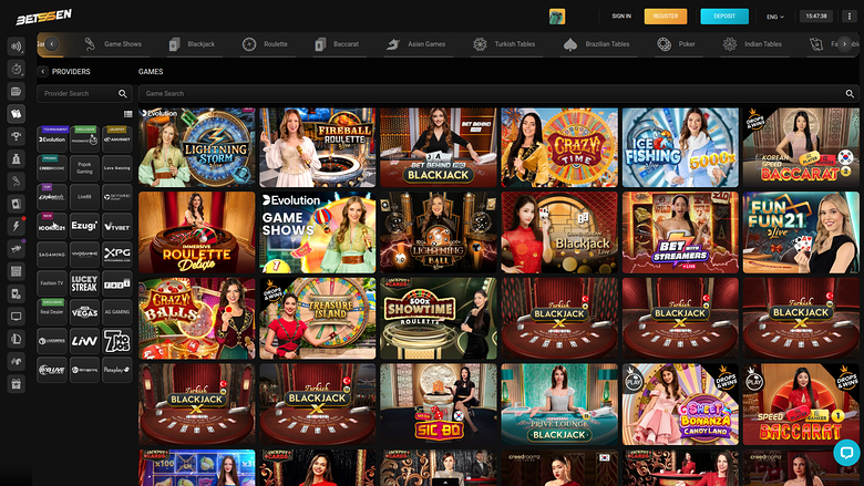 Crupier en vivo de escritorio de Betssen Casino