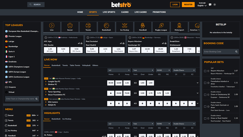 Sports sur ordinateur de Betstro Casino