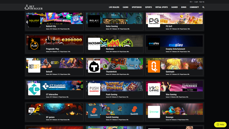 Sviluppatori di giochi desktop di BetSwagger Casino