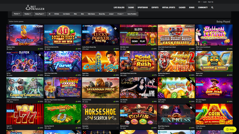 Giochi desktop di BetSwagger Casino
