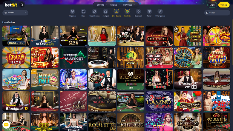 Dealer ao vivo para desktop do Bettilt Casino