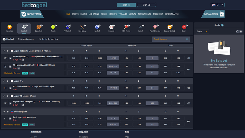 Sport desktop di Bettogoal