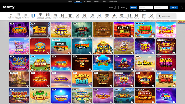 Jeux sur ordinateur de Betway Casino
