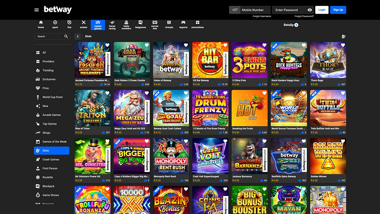 Betway Casino Desktop Games