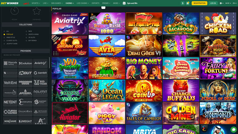 BetWinner Casino Desktop Games