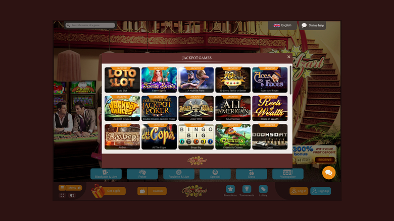 Jackpot de bureau de Big Azart Casino