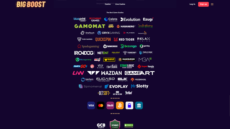 Desarrolladores de juegos de escritorio de Big Boost Casino