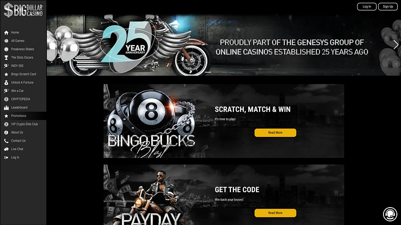 Акции Big Dollar Casino на компьютере