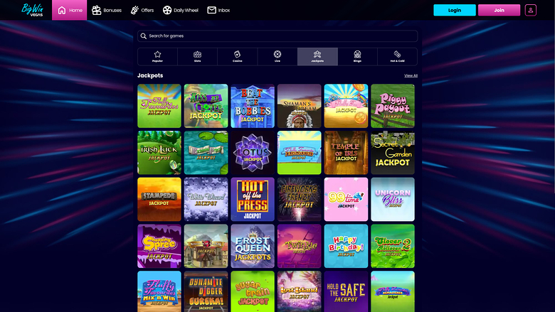 Big Win Vegas Casino Desktop-Jackpot