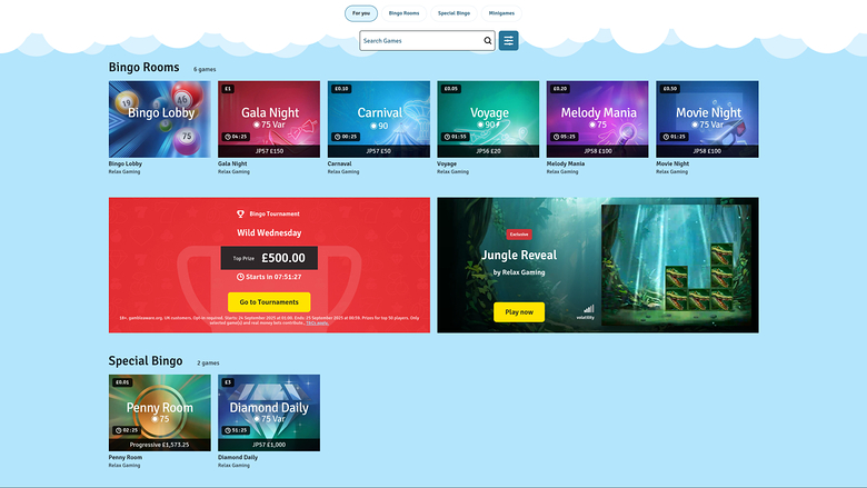 Bingo de la version de bureau de Bingo.com Casino