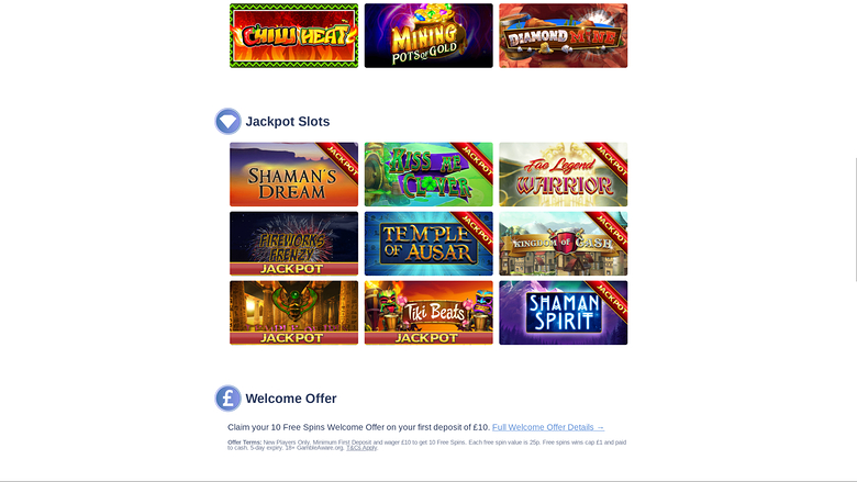 Jackpot desktop di Bingo Storm Casino