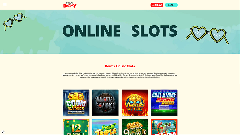 Juegos de escritorio de Bingo Barmy Casino