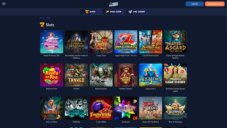 Jeux de bureau de Bison Casino