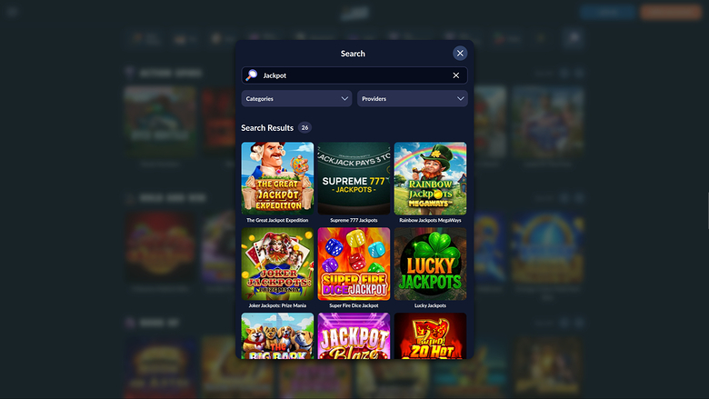 Jackpot de la version bureau de Bison Casino