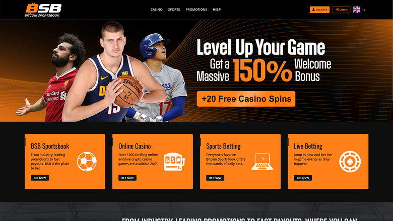 Bitcoin Sportsbook Casino Desktop Homepage