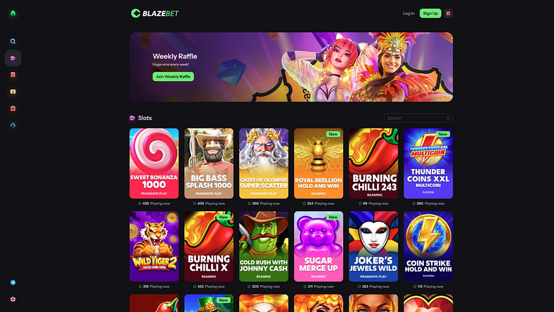 BlazeBet Casino-Spiele für Desktop