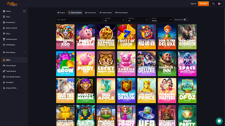 Jeux sur bureau de BlazeSpins Casino