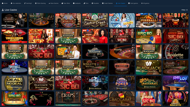 Live dealer desktop di Blitz Casino