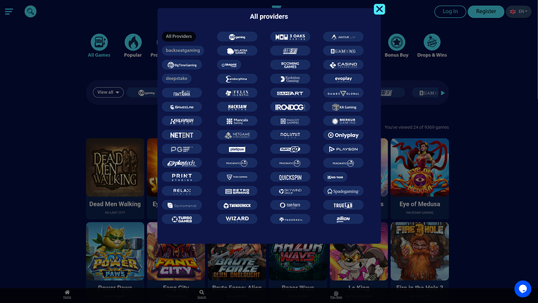 Développeurs de jeux sur bureau de Blizz Casino