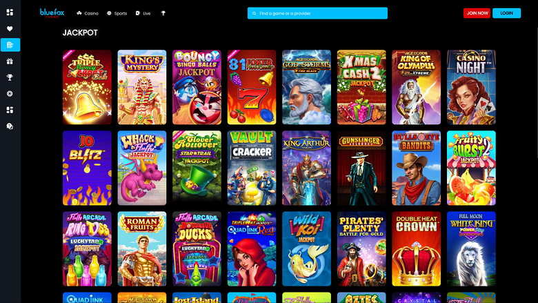 Jackpot desktop di Blue Fox Casino