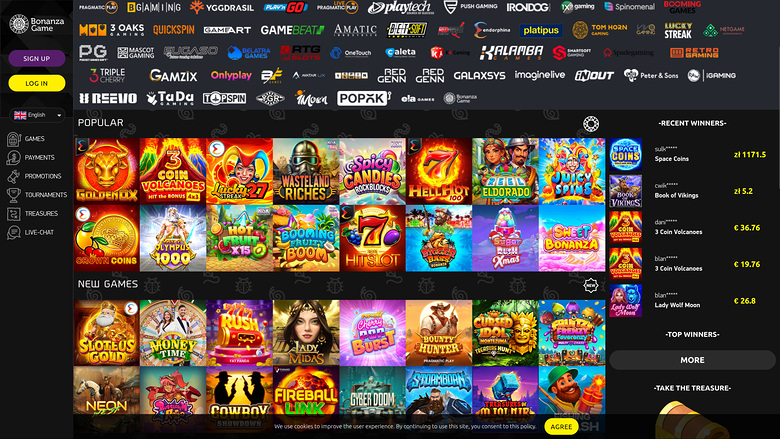 Développeurs de jeux sur bureau de Bonanza Game Casino